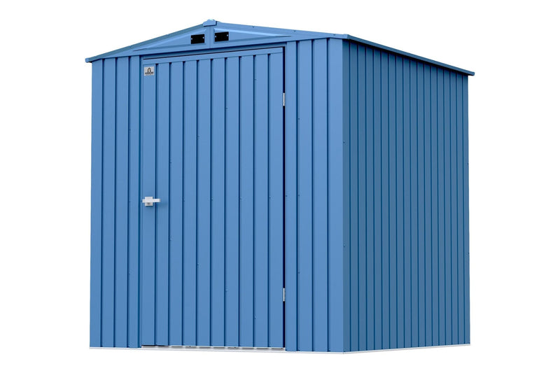 Elite Steel Storage Shed with Pent Roof, Blue Grey, 6-ft x 6-ft G8M2