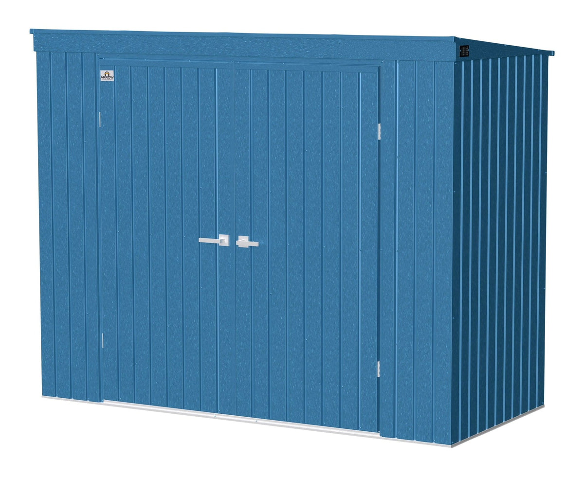 Elite Steel Storage Shed with Pent Roof, Blue Grey, 8-ft x 4-ft G2H8 - product image 1