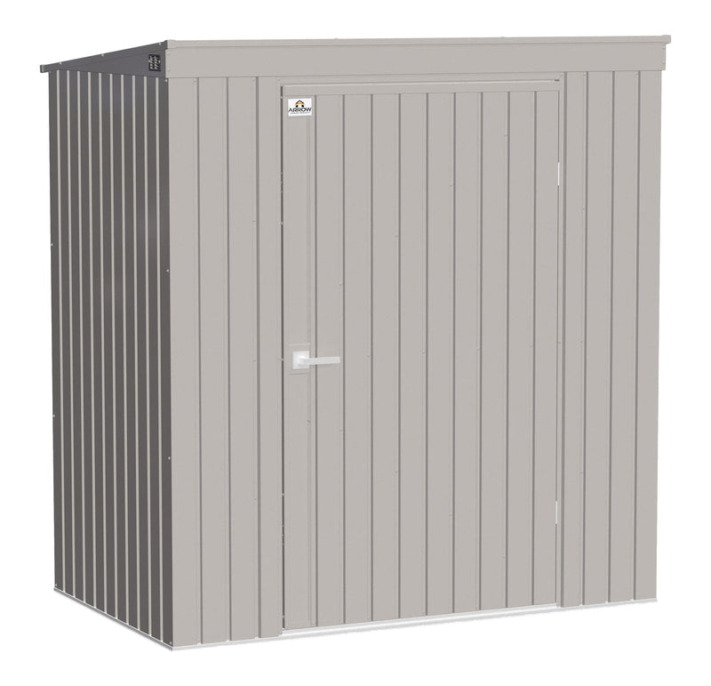 Elite Steel Storage Shed with Pent Roof, Cool Grey, 6-ft x 4-ft G8O4