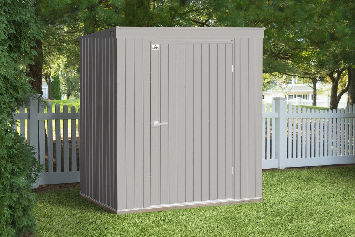 Elite Steel Storage Shed with Pent Roof, Cool Grey, 6-ft x 4-ft Y6U5 - product image 7