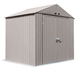 Elite Steel Storage Shed with Pent Roof, Cool Grey, 8-ft x 6-ft W9C5 - product image 1