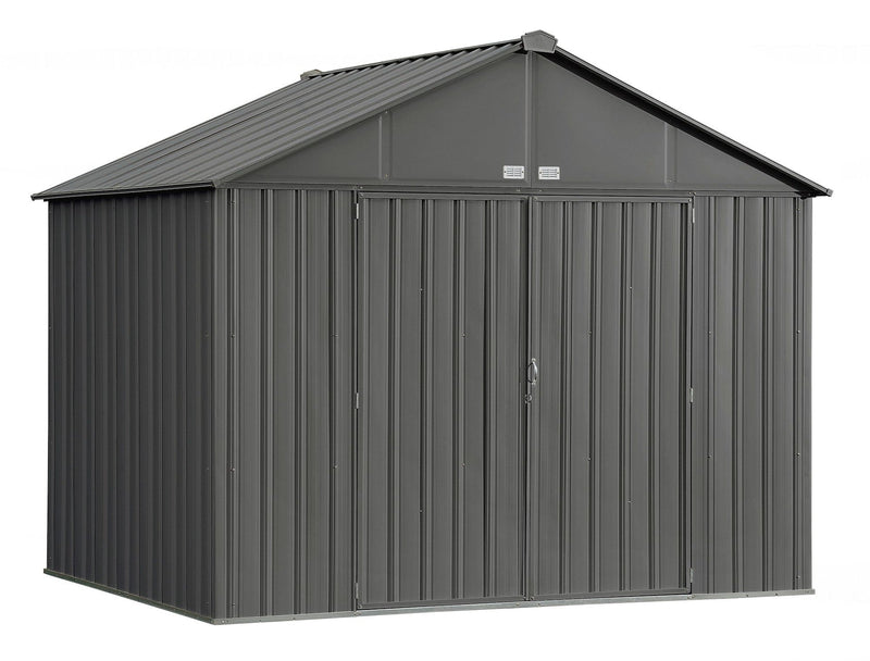 EZEE Galvanized Steel Storage Shed, Charcoal, 10-ft x 8-ft X8C1