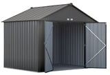 EZEE Galvanized Steel Storage Shed, Charcoal, 10-ft x 8-ft X8C1 - product image 4