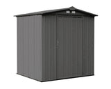 EZEE Galvanized Steel Storage Shed with Low Gable Roof, Charcoal, 6-ft x 5-ft U7Q4 - product image 1