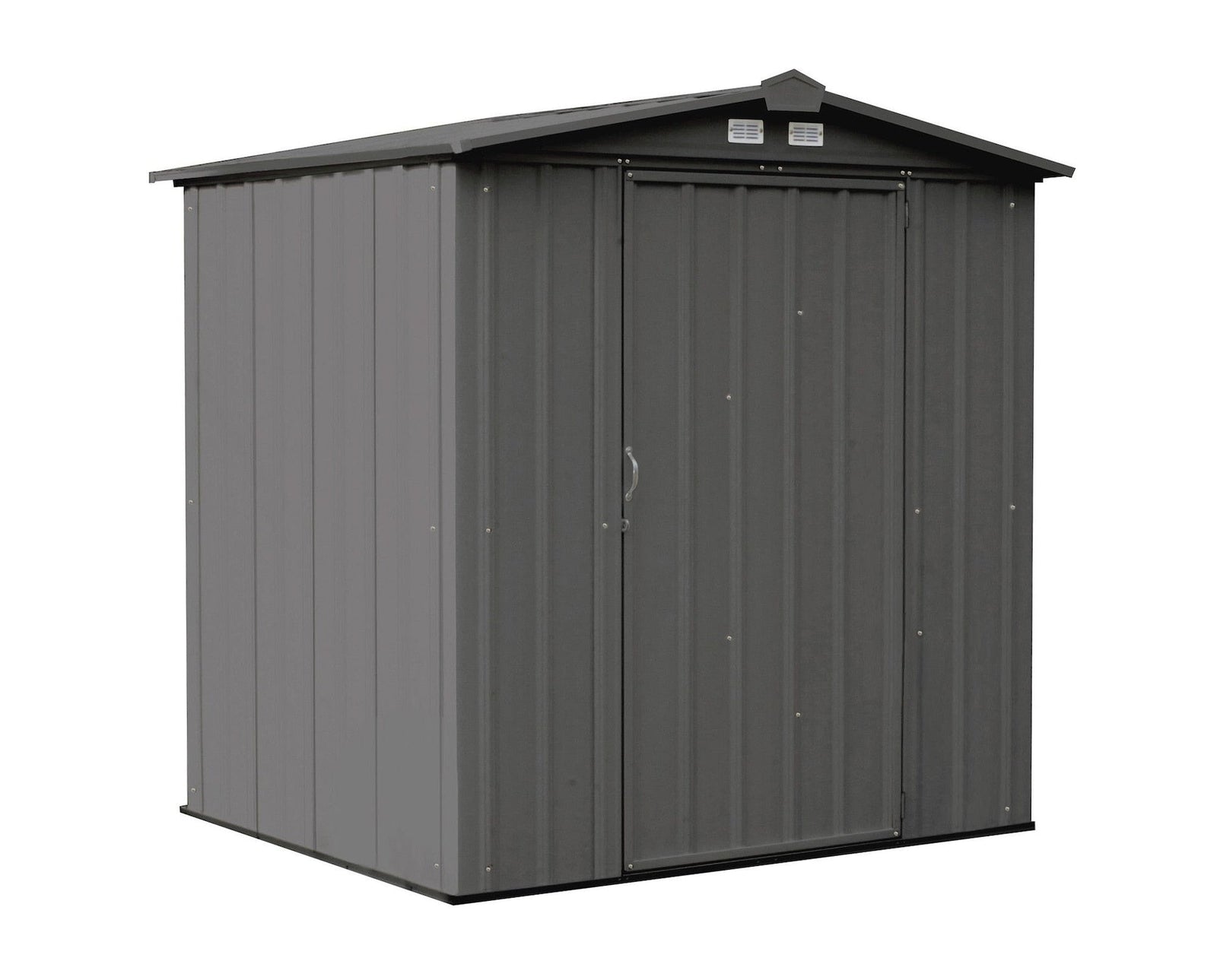 EZEE Galvanized Steel Storage Shed with Low Gable Roof, Charcoal, 6-ft x 5-ft U7Q4 - product image 1