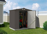 EZEE Galvanized Steel Storage Shed with Low Gable Roof, Charcoal, 6-ft x 5-ft U7Q4 - product image 7