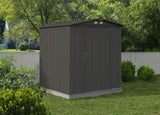 EZEE Galvanized Steel Storage Shed with Low Gable Roof, Charcoal, 6-ft x 5-ft U7Q4 - product image 8