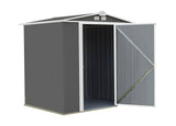 EZEE Galvanized Steel Storage Shed with Low Gable Roof, Charcoal/Cream, 6-ft x 5-ft K8U1 - product image 4