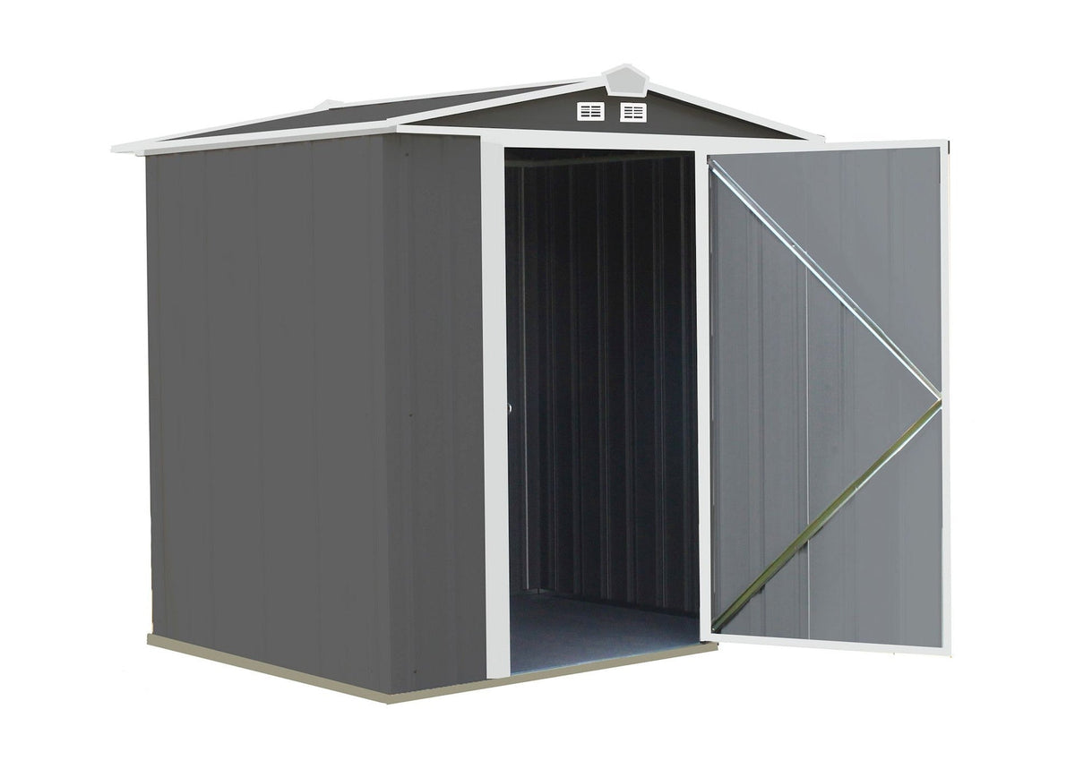 EZEE Galvanized Steel Storage Shed with Low Gable Roof, Charcoal/Cream, 6-ft x 5-ft K8U1 - product image 4
