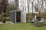 EZEE Galvanized Steel Storage Shed with Low Gable Roof, Charcoal/Cream, 6-ft x 5-ft K8U1 - product image 7
