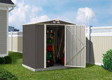 EZEE Galvanized Steel Storage Shed with Low Gable Roof, Charcoal/Cream, 6-ft x 5-ft K8U1 - product image 8