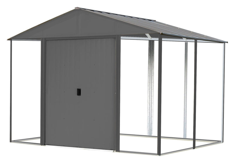 Ironwood Steel Hybrid Shed Kit, Anthracite, 10-ft x 8-ft E9L6