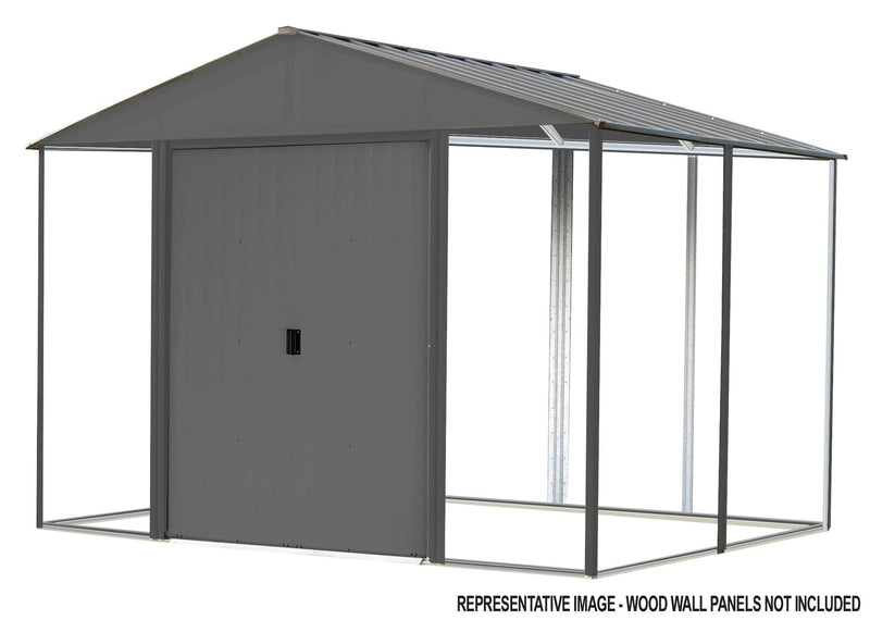 Ironwood Steel Hybrid Shed Kit, Anthracite, 8-ft x 8-ft G8H0