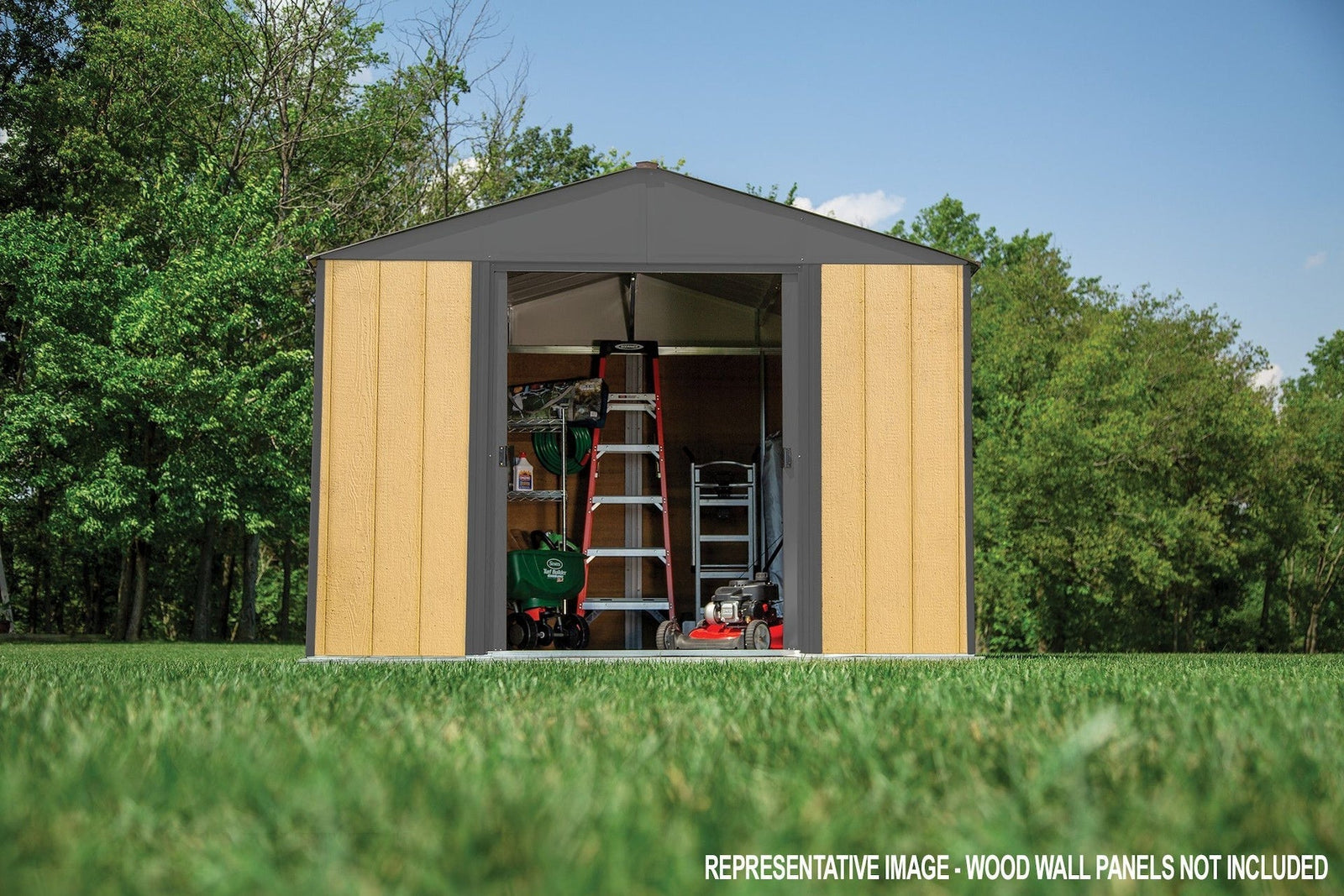 Ironwood Steel Hybrid Shed Kit, Anthracite, 8-ft x 8-ft G8H0 - product image 4
