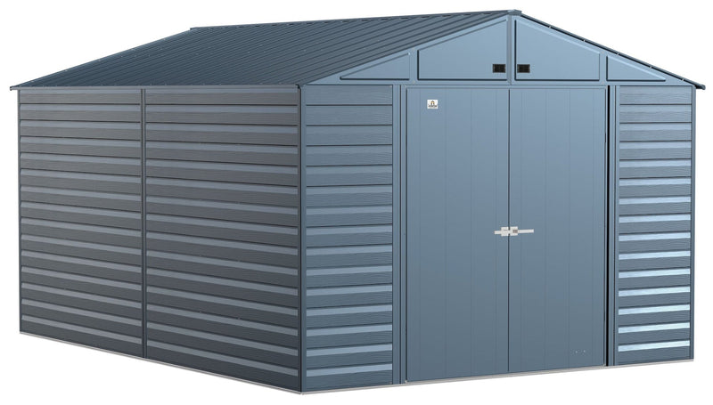 Select Galvanized Steel Storage Shed, Blue Grey, 10-ft x 14-ft O1Z2