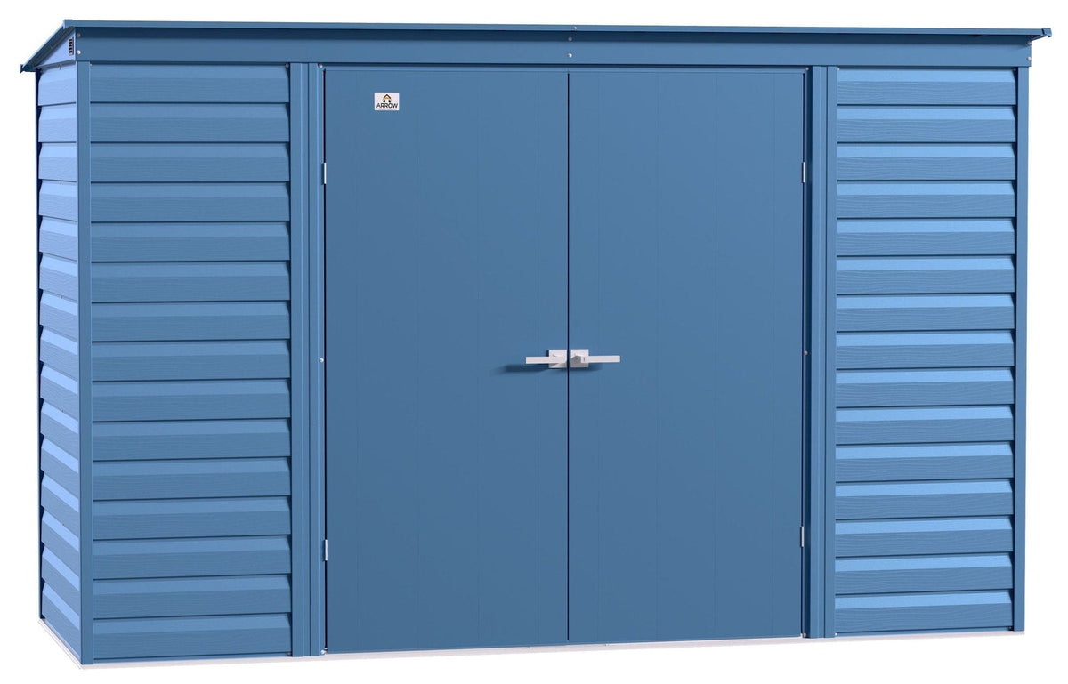 Select Galvanized Steel Storage Shed, Blue Grey, 10-ft x 4-ft O3M8 - product image 1