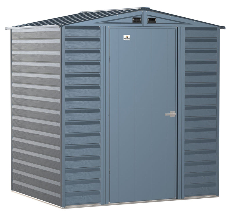 Select Galvanized Steel Storage Shed, Blue Grey, 6-ft x 5-ft S1B3