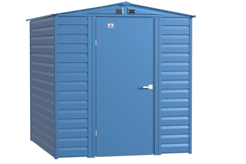 Select Galvanized Steel Storage Shed, Blue Grey, 6-ft x 7-ft I9L7