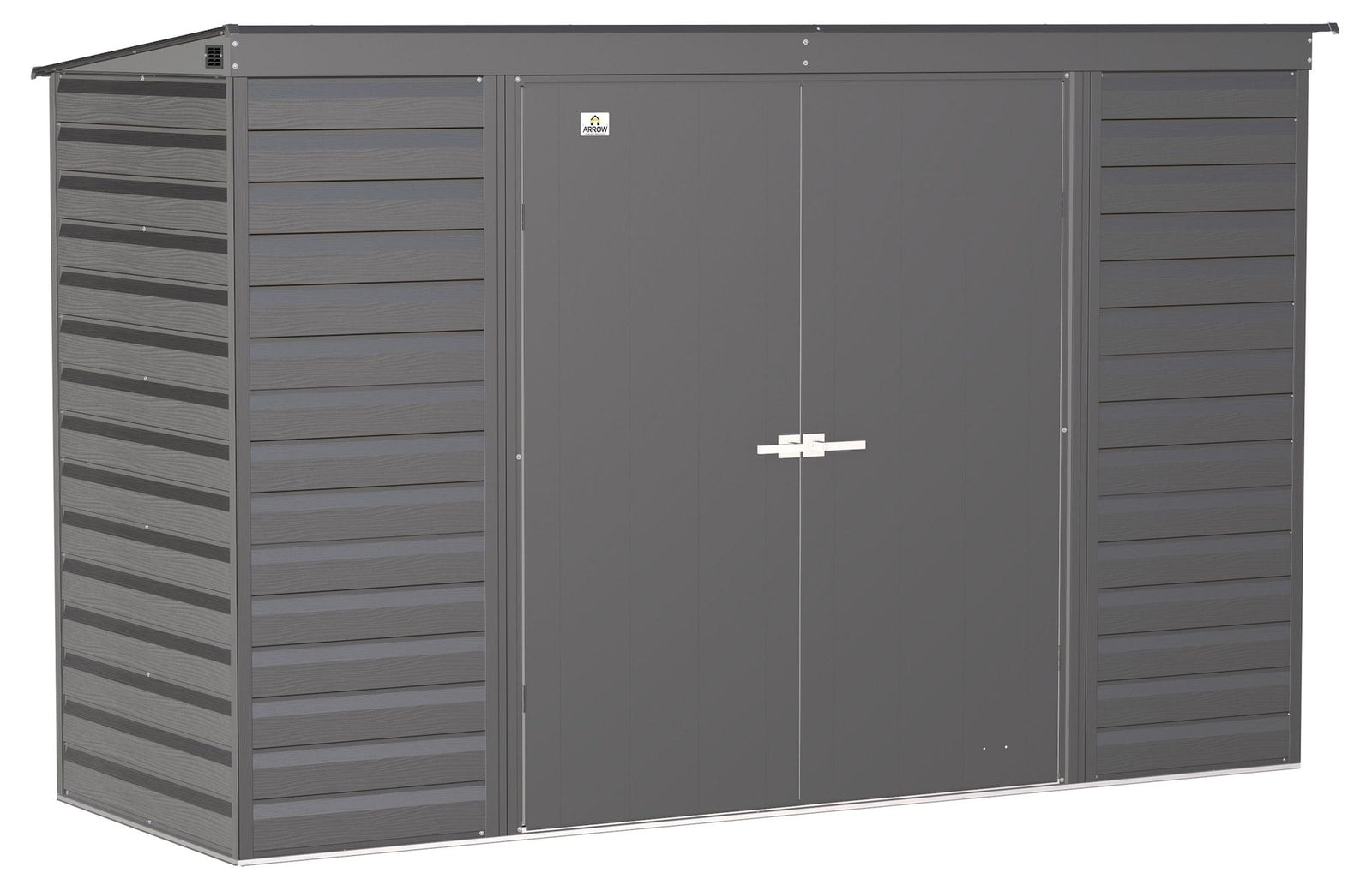 Select Galvanized Steel Storage Shed, Charcoal, 10-ft x 4-ft B6Z5 - product image 2