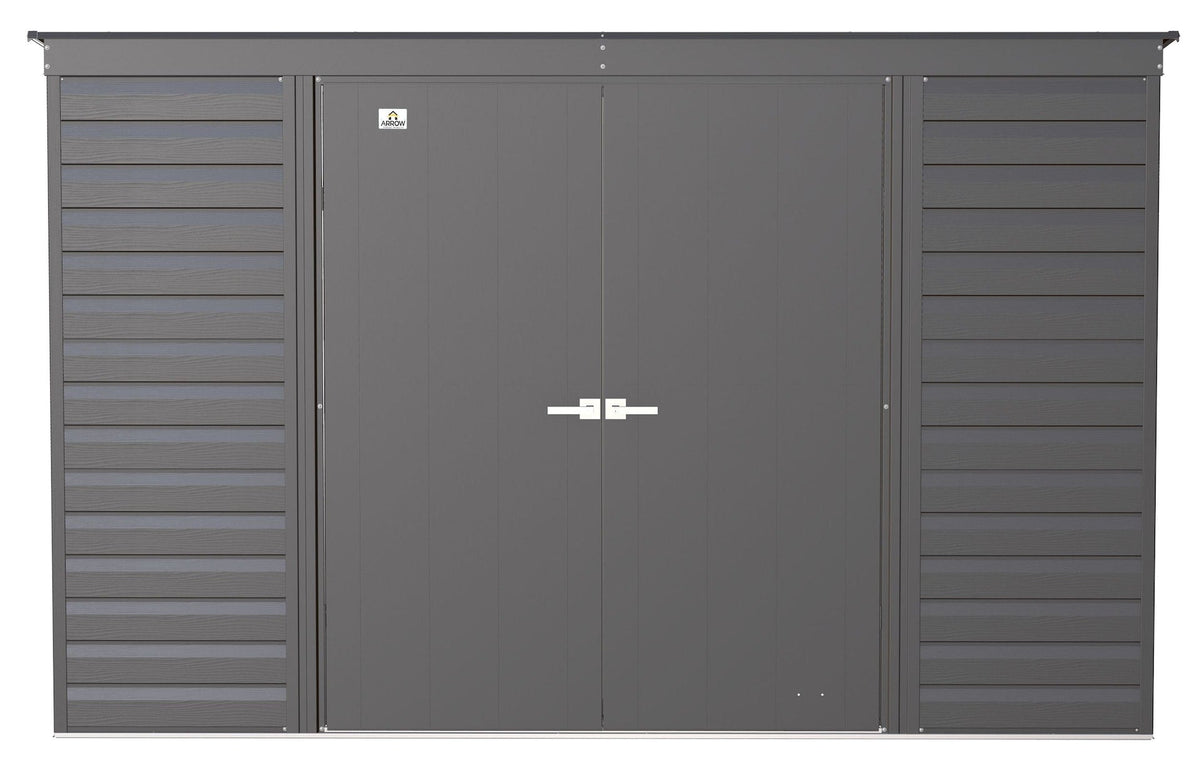 Select Galvanized Steel Storage Shed, Charcoal, 10-ft x 4-ft B6Z5 - product image 3