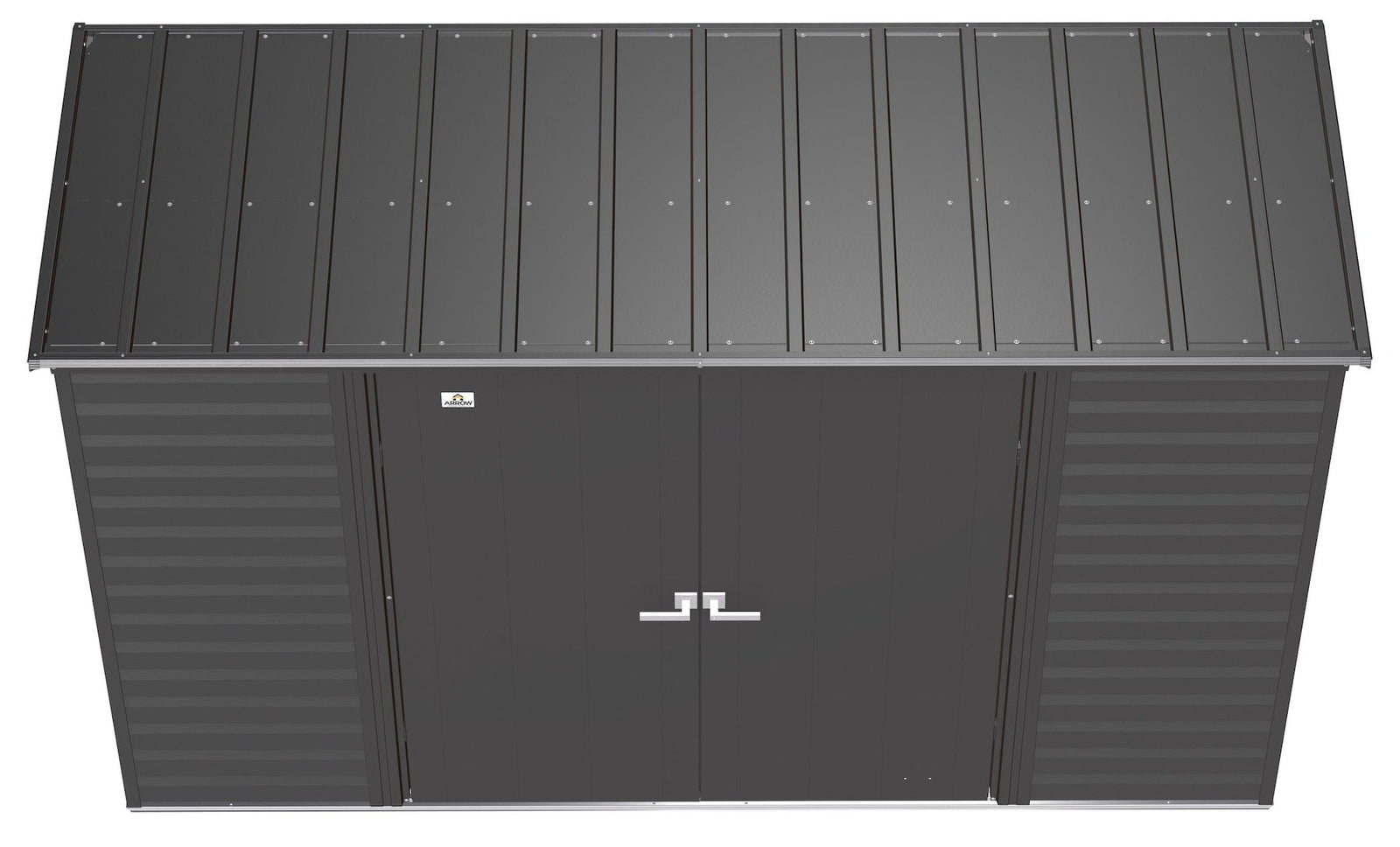 Select Galvanized Steel Storage Shed, Charcoal, 10-ft x 4-ft B6Z5 - product image 5