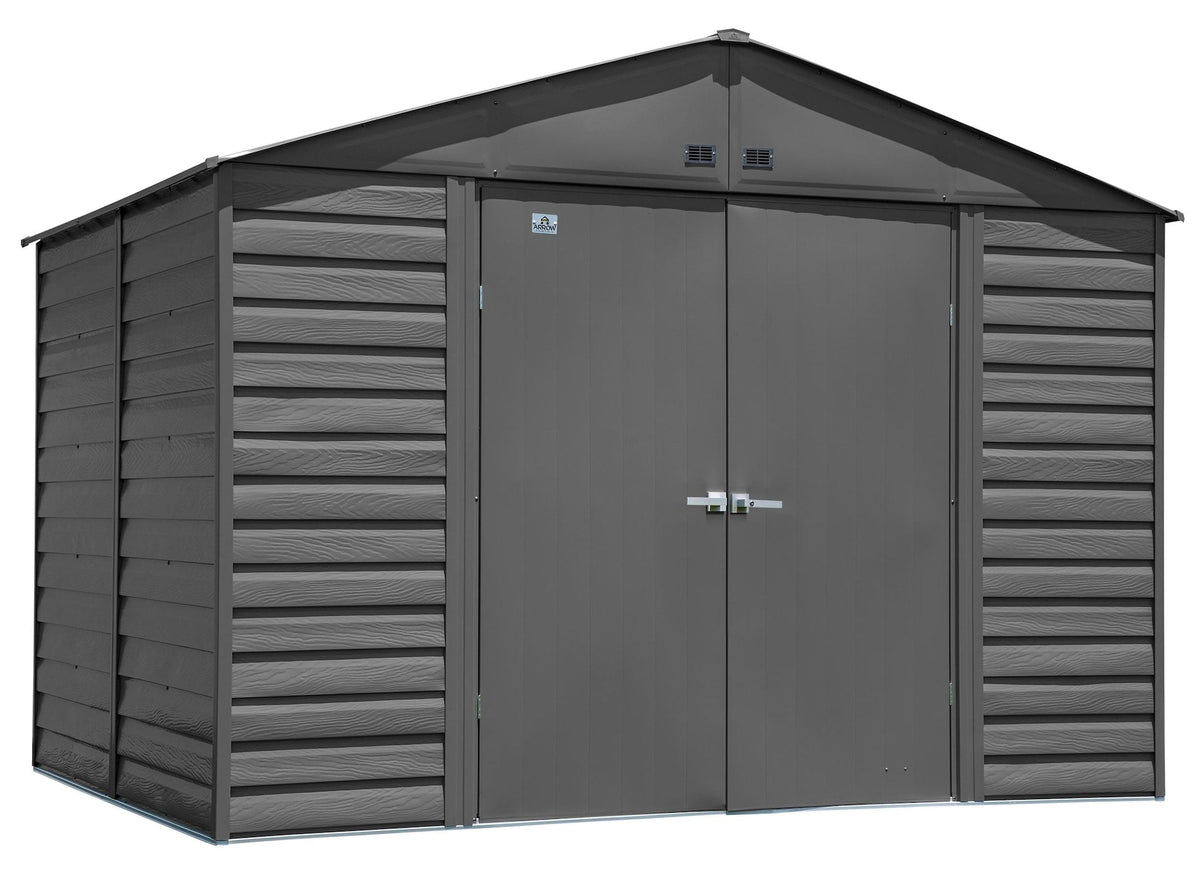 Select Galvanized Steel Storage Shed, Charcoal, 10-ft x 8-ft V0O9 - product image 1