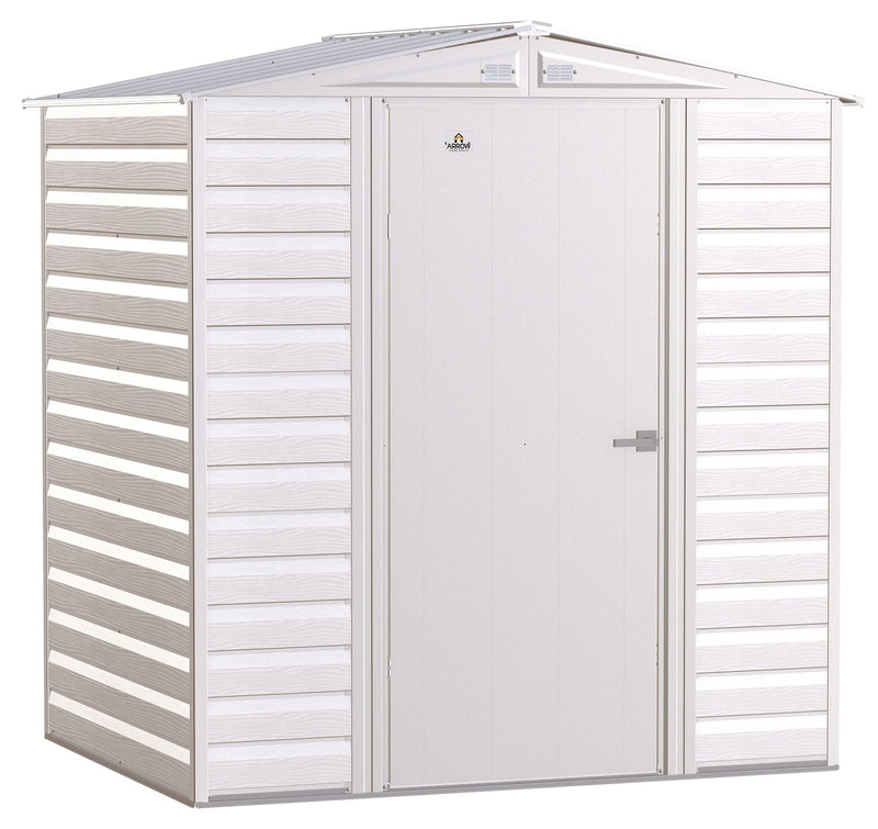 Select Galvanized Steel Storage Shed, Flute Grey, 6-ft x 5-ft F8K7