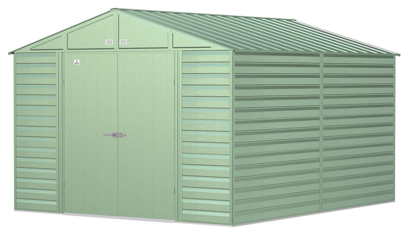 Select Galvanized Steel Storage Shed, Sage Green, 10-ft x 12-ft Z2K8