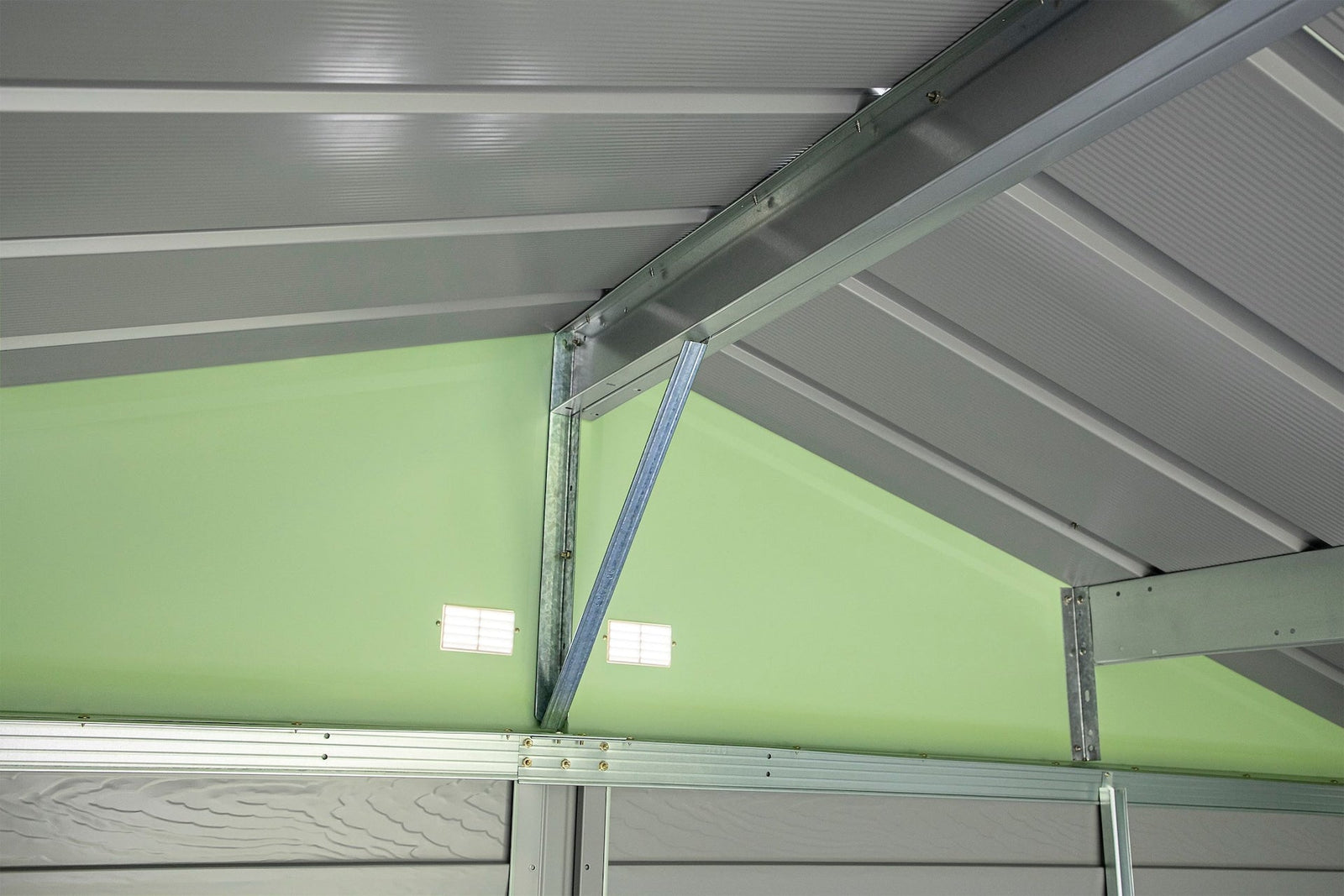 Select Galvanized Steel Storage Shed, Sage Green, 10-ft x 8-ft E4W4 - product image 7