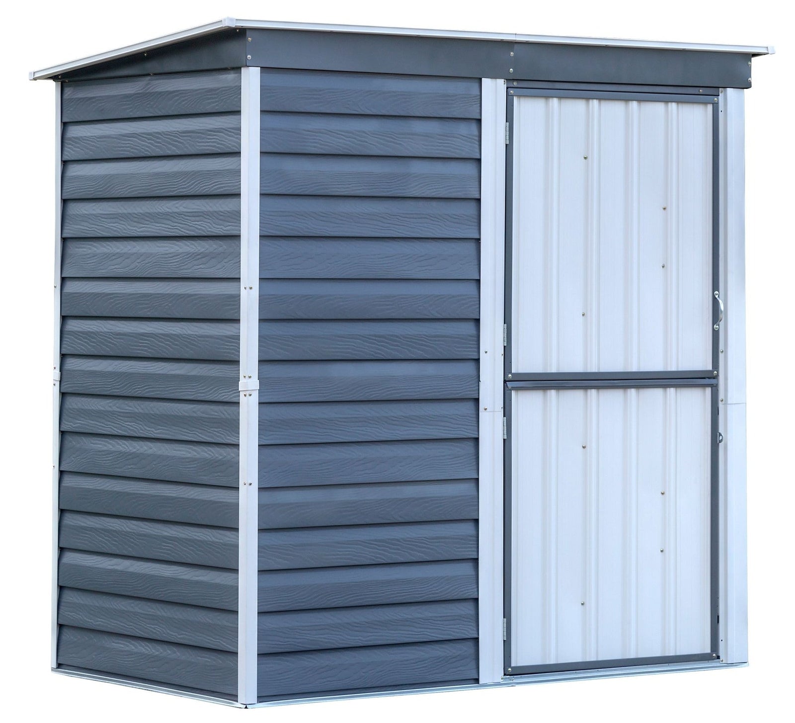 Shed-in-a-Box Steel Storage Shed, Charcoal/Cream, 6-ft x 4-ft Q5S5 - product image 1