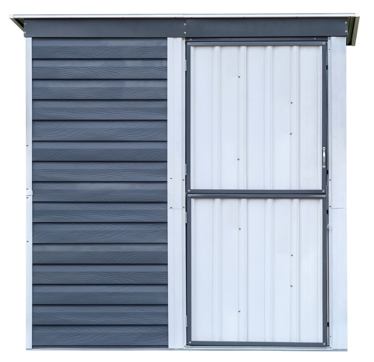 Shed-in-a-Box Steel Storage Shed, Charcoal/Cream, 6-ft x 4-ft Q5S5 - product image 2