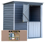 Shed-in-a-Box Steel Storage Shed, Charcoal/Cream, 6-ft x 4-ft Q5S5 - product image 3