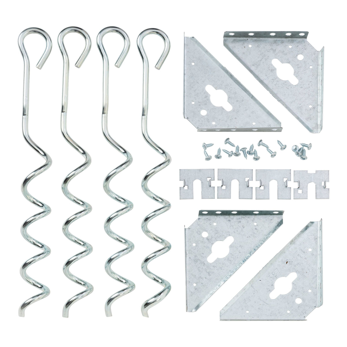 Steel Earth Anchor Kit with 15-in Corkscrews D5X5 - product image 1