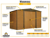 Woodridge 6x5-ft Corrosion-Resistant Steel Storage Shed M8R2 - product image 7