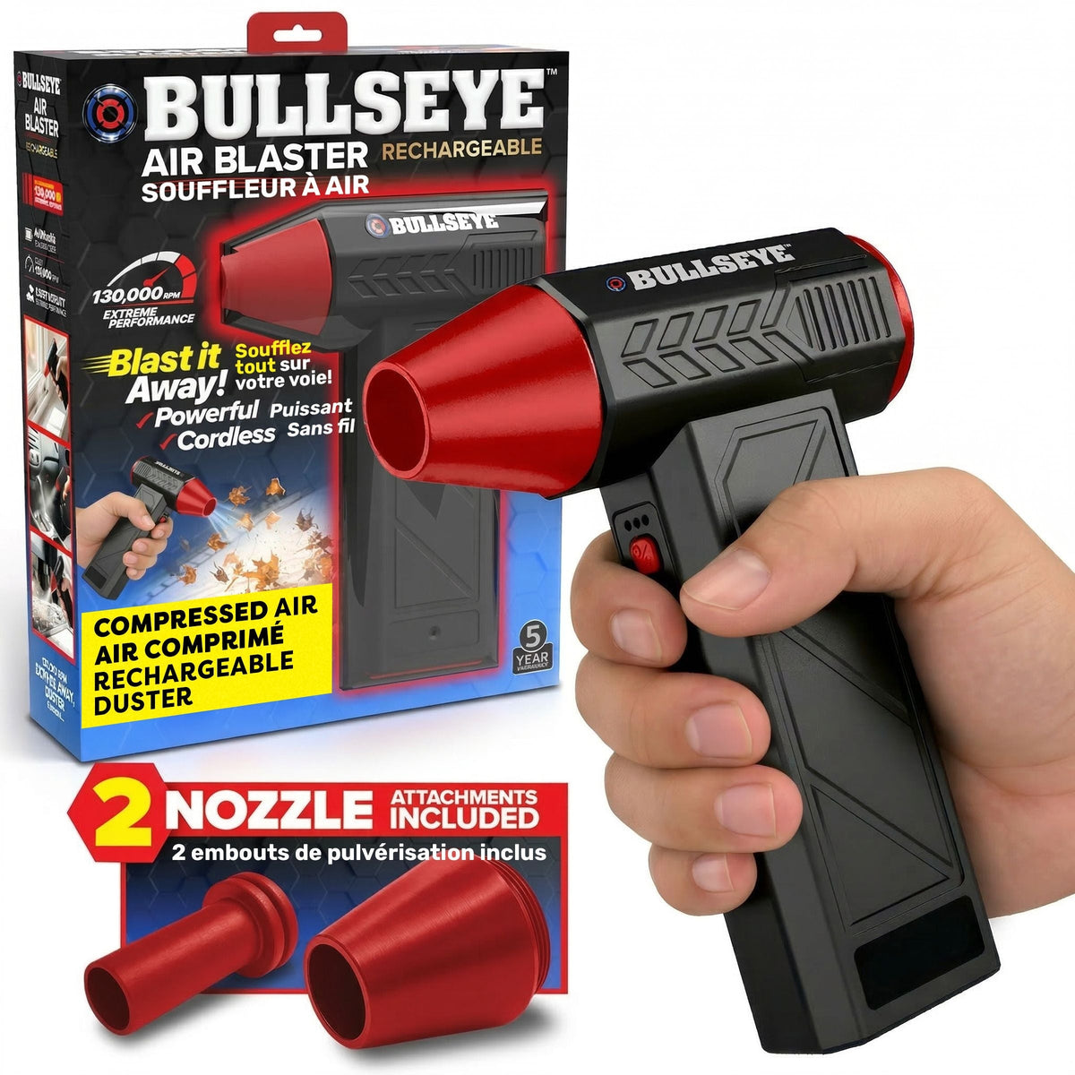 Bullseye Air Blaster 7.4V Rechargeable Handheld Blower X2S0 - product image 1