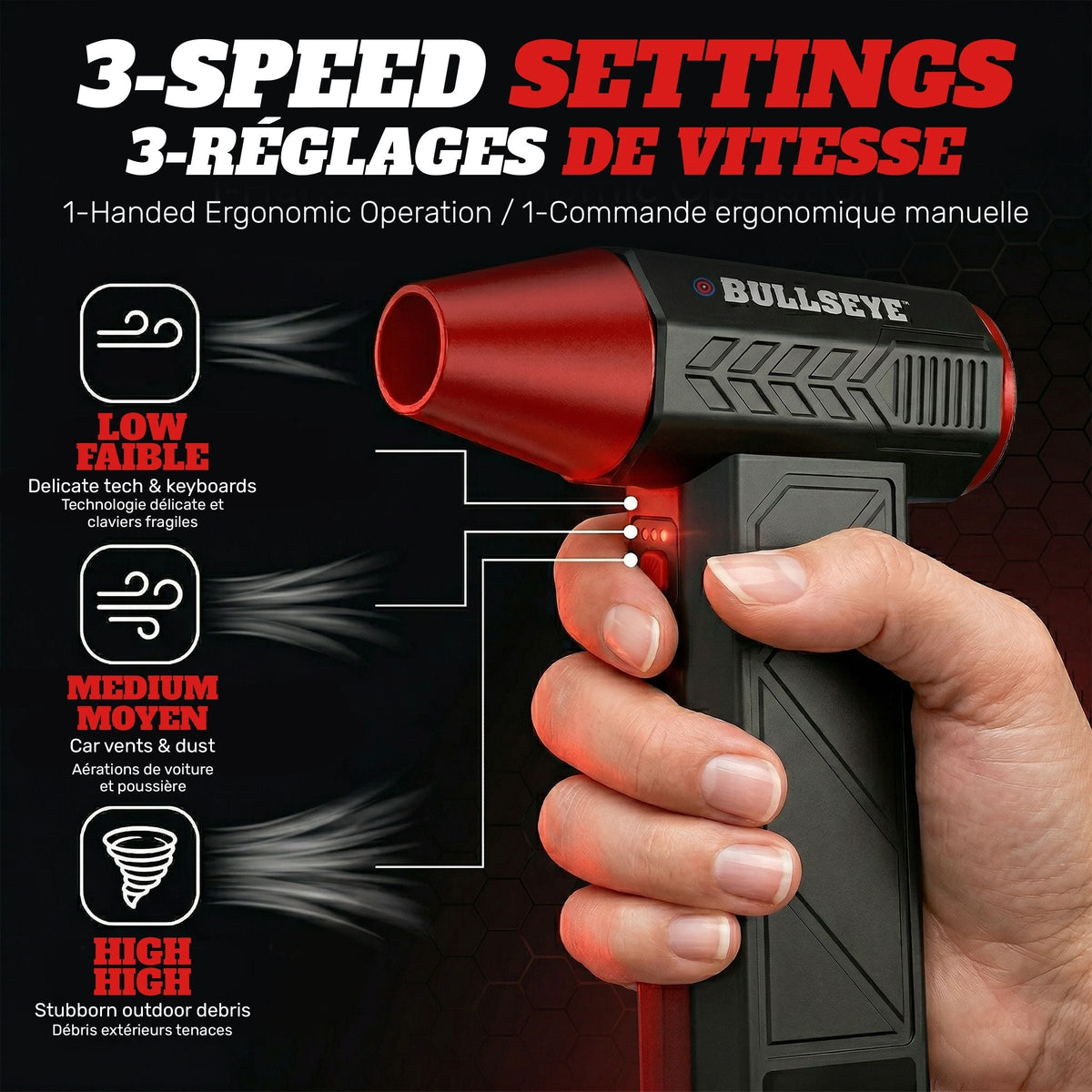 Bullseye Air Blaster 7.4V Rechargeable Handheld Blower X2S0 - product image 4