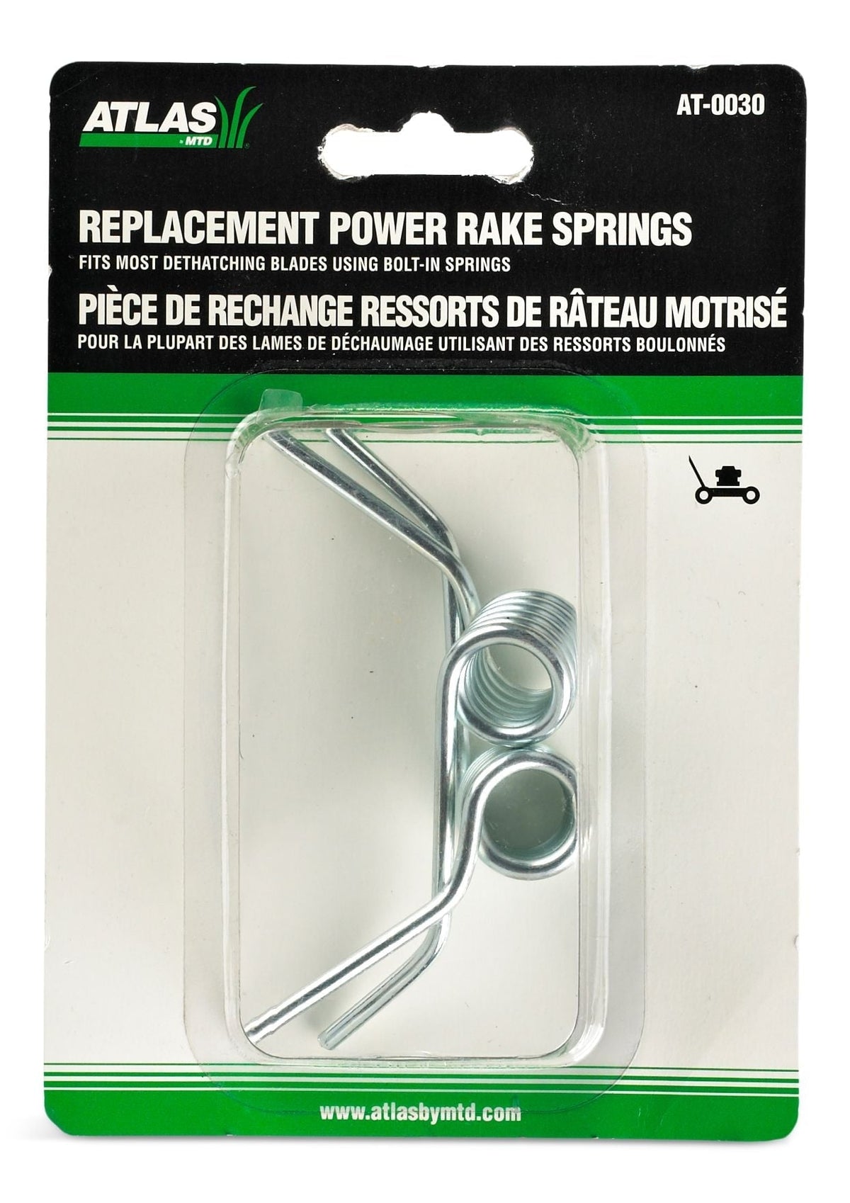 Dethatching Steel Spring, Snap-In, 2-pk; for Lawn Mower Dethatching Blades U7B2 - product image 1