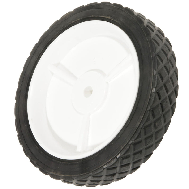 Plastic Lawn Mower Replacement Wheel, Wide Tread 8-in x 1.75-in F4G4