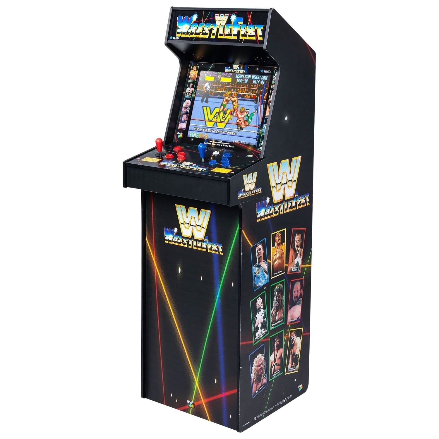 Basic Fun WWE Ultra Series Arcade Classics Deluxe Cabinet for Home, Free Standing Game Machine with 5 Games L0S9 - product image 1