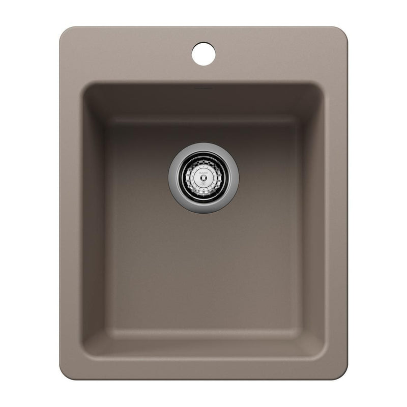 Liven SILGRANIT 17-in Dual Mount Bar Sink, Truffle Y9B4