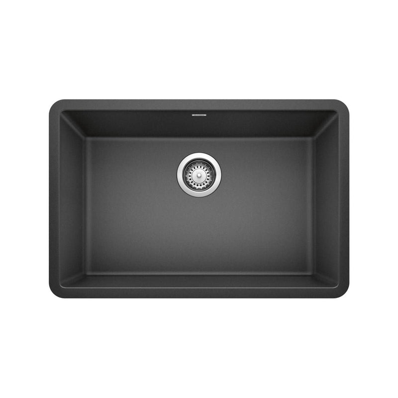 Precis SILGRANIT 27-in Single Bowl Undermount Kitchen Sink, Anthracite Y0F8
