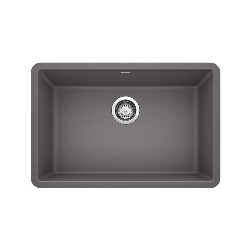 Precis SILGRANIT 27-in Single Bowl Undermount Kitchen Sink, Cinder F7K9