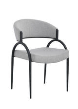 Alara Cream/Black Fabric Upholstered Dining Chair, 2-pc T9E7 - product image 1