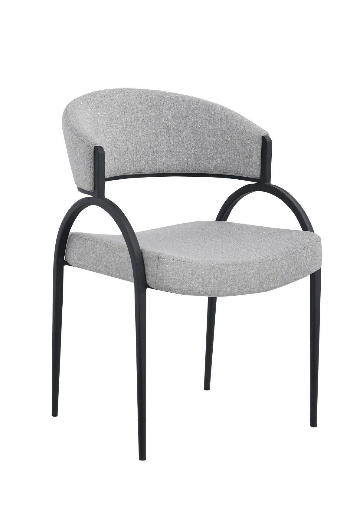 Alara Cream/Black Fabric Upholstered Dining Chair, 2-pc T9E7 - product image 1