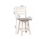 Alice Grey/White Swivel Counter/Bar Stool with Back Rest, 2-pc Q6D6 - product image 2