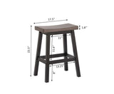 Arnold Oak/Dark Grey Counter/Bar Stool with Back Rest, 2-pc O5O1 - product image 3