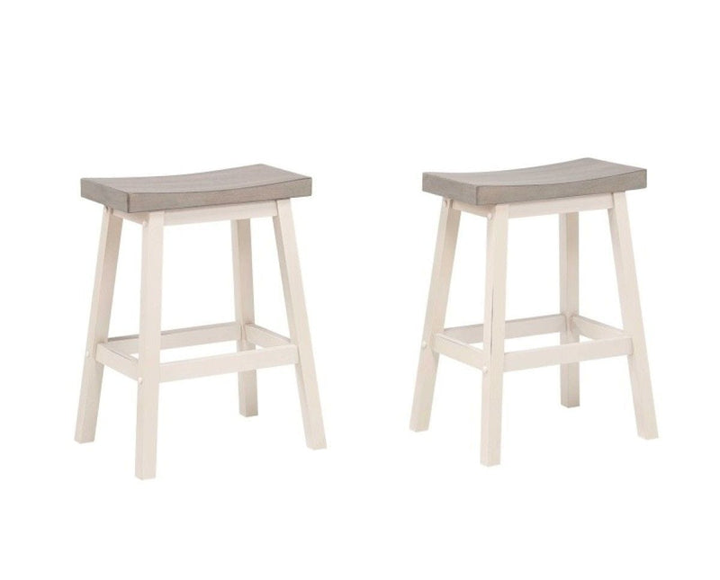 Asher Grey/White Backless Counter/Bar Stool, 2-pc B3V8