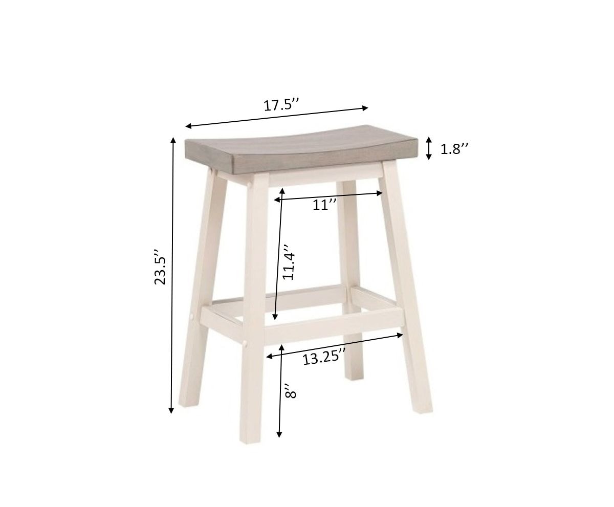 Asher Grey/White Backless Counter/Bar Stool, 2-pc B3V8 - product image 3