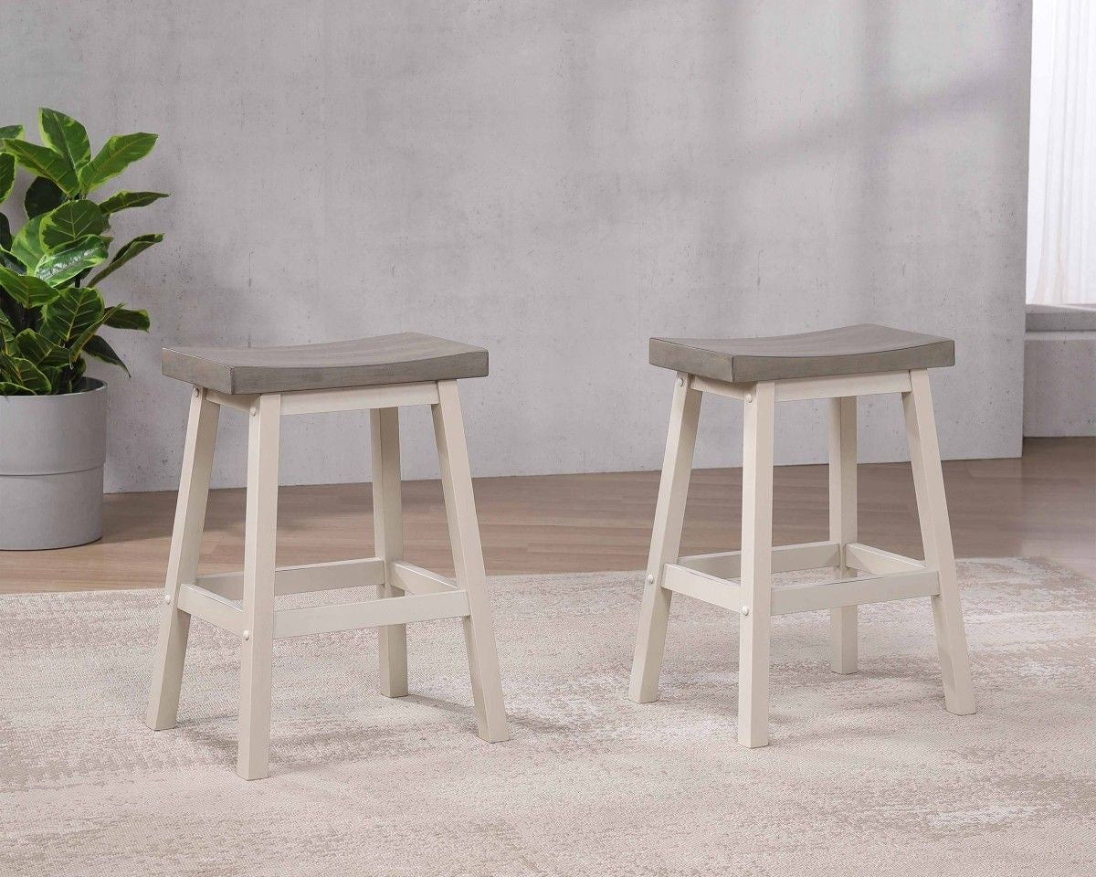 Asher Grey/White Backless Counter/Bar Stool, 2-pc B3V8 - product image 6