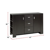 Ashton Freestanding Dining Buffet/Server with Storage, Dark Cherry M2U2 - product image 2